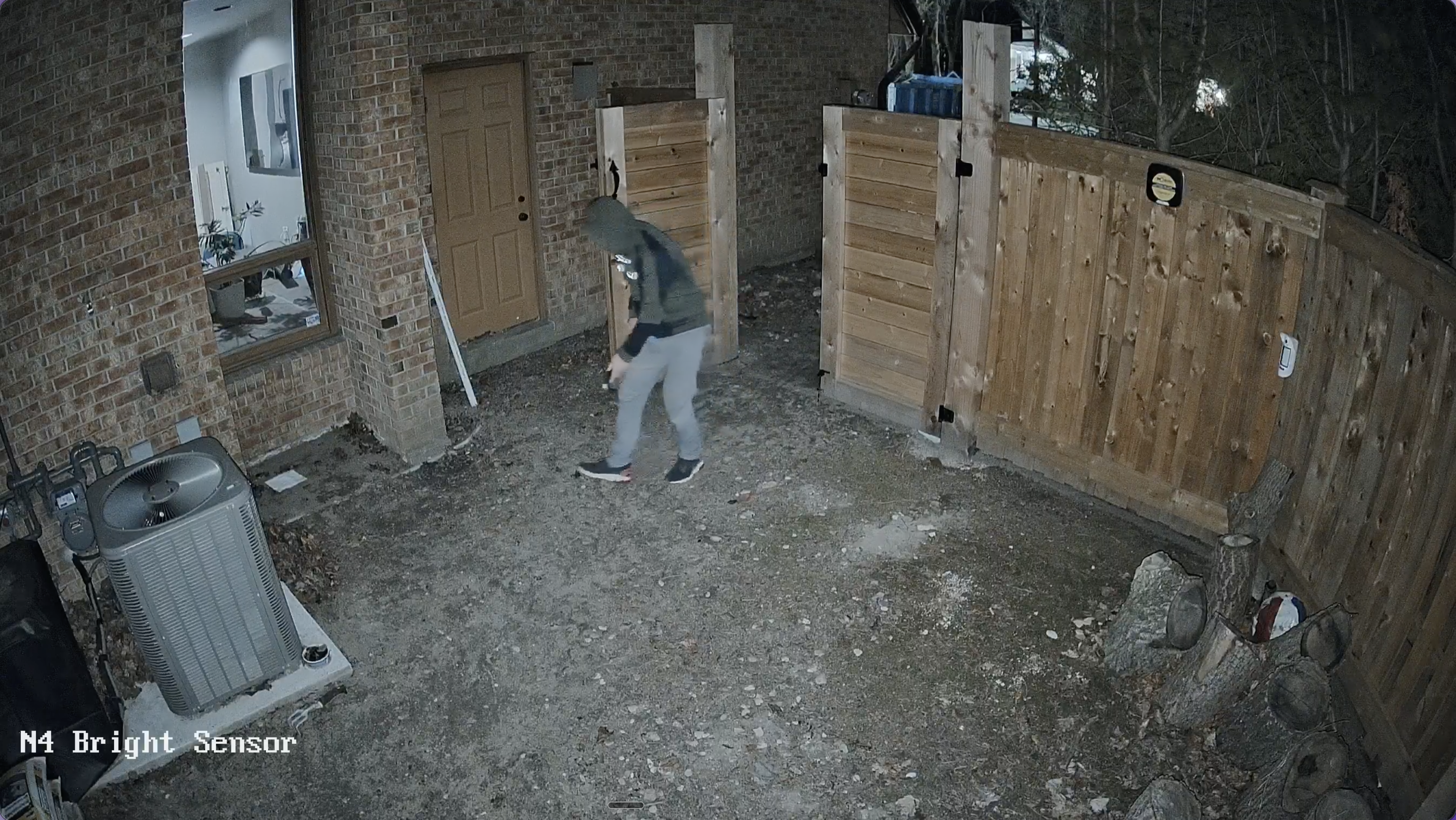 Security camera footage — back gate